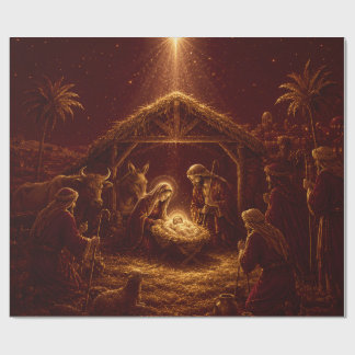 Papier cadeau de Noël Bourgogne