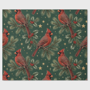 Papier cadeau de Noël Cardinal