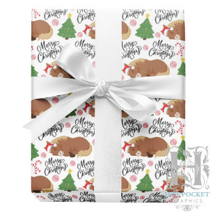 Papier Cadeau de Noël Cheval