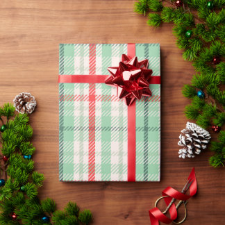Papier cadeau de Noël classique rouge et vert