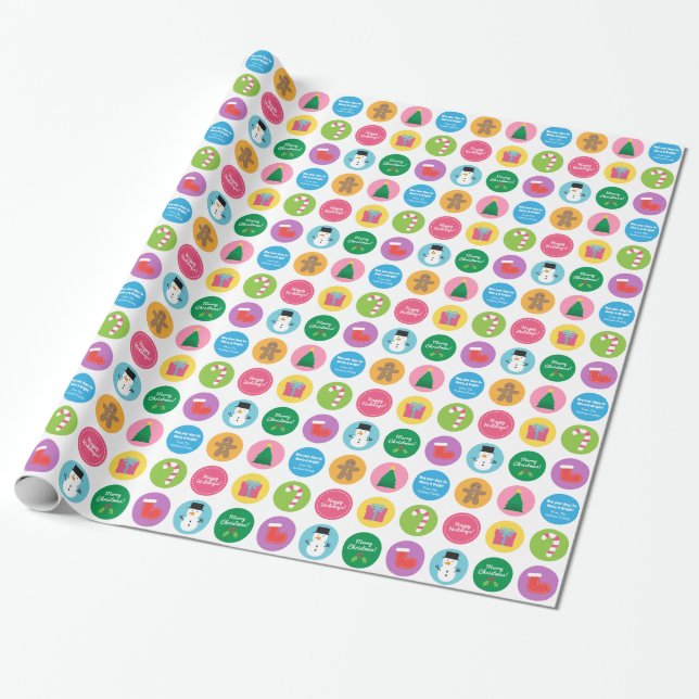 Papier Cadeau de Noël Coloré et Lumineux (Déroulé)