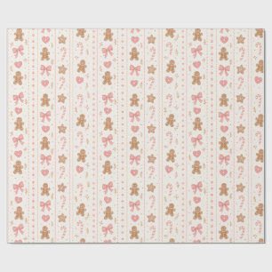 Papier cadeau de Noël Coquette pain d'épice