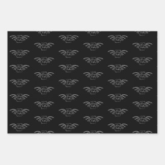 Papier cadeau de Noël Dragon bibliophile emballage