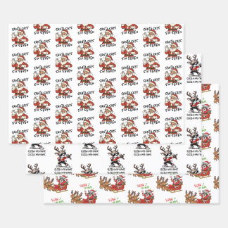 Papier cadeau de Noël drôle, Santa sarcastique