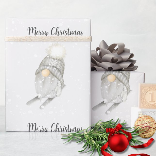 Papier cadeau de Noël Gnome enneigé (Créateur téléchargé)
