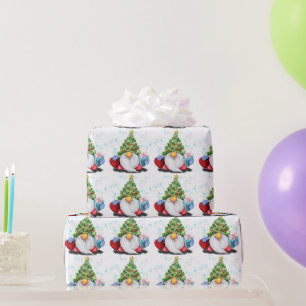 Papier Cadeau de Noël Gnomes avec Cadeau Pour Vous