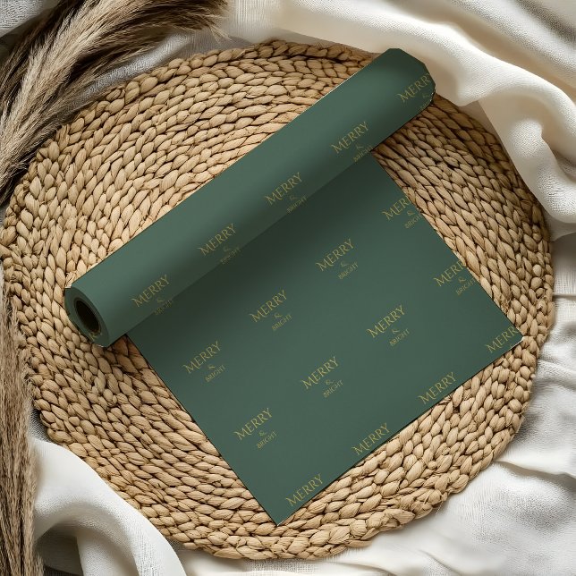 Papier cadeau de Noël Luxe Holiday | Vert (Créateur téléchargé)