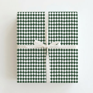 Papier cadeau de Noël motif diamant vert