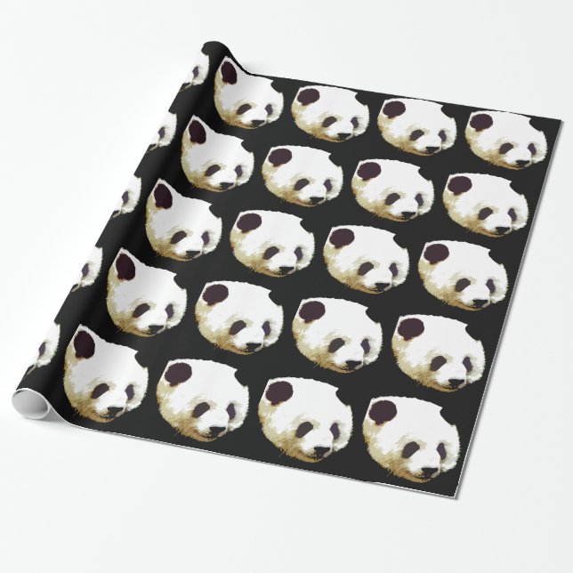 Papier cadeau de Noël Panda (Déroulé)