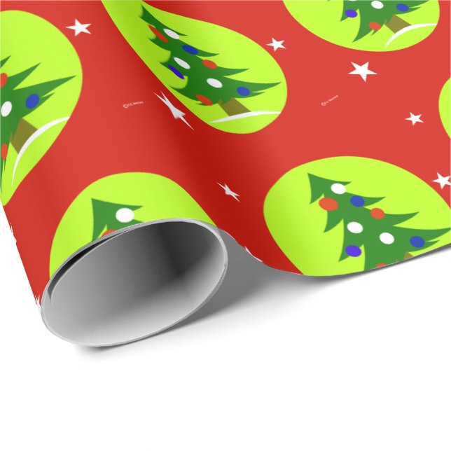 Papier cadeau de Noël patriotique (Coin rond)