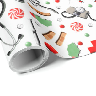 Papier cadeau de Noël pour médecin ou infirmière