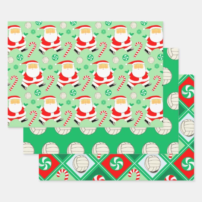 Papier cadeau de Noël pour volley-ball (Lot)