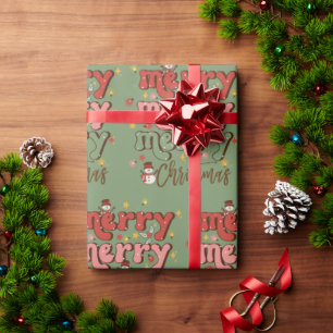 Papier cadeau de Noël Rétro