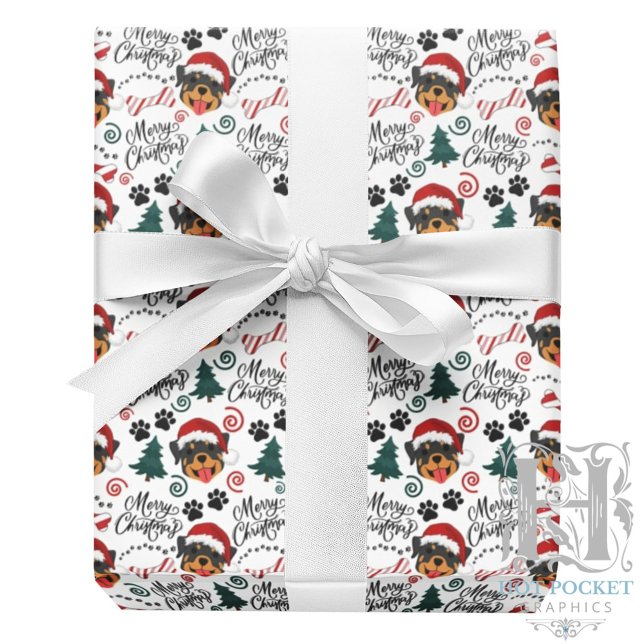 Papier cadeau de Noël Rottweiler (Créateur téléchargé)