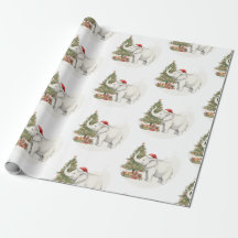 Papier Cadeau de Noël Soirée Eléphant Blanc