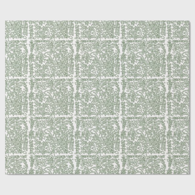 Papier cadeau de Noël vert (Plat)