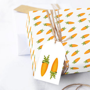 Papier Cadeau de Pâques Motif Carotte