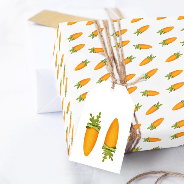 Papier Cadeau de Pâques Motif Carotte (Créateur téléchargé)
