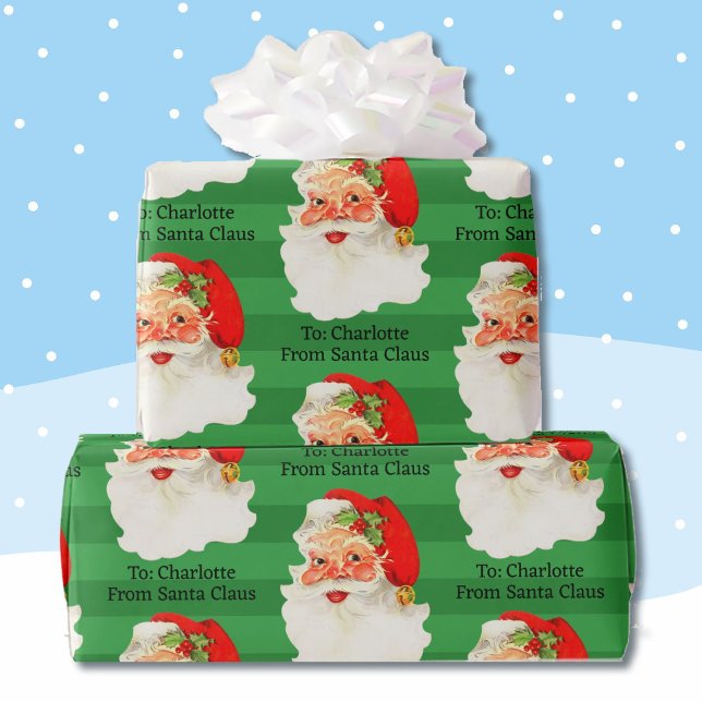 Papier Cadeau De Père Noël Ajouter le nom de l'enfant Easy Read  (Créateur téléchargé)