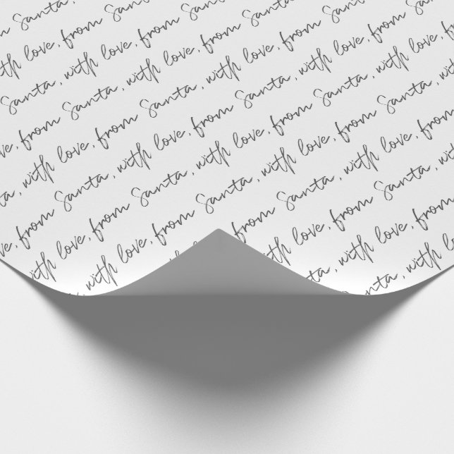 Papier Cadeau De Père Noël, avec amour (Coin)