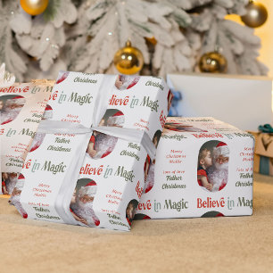 Papier Cadeau De Santa Croyez en la magie Lozenge arrondi Photo