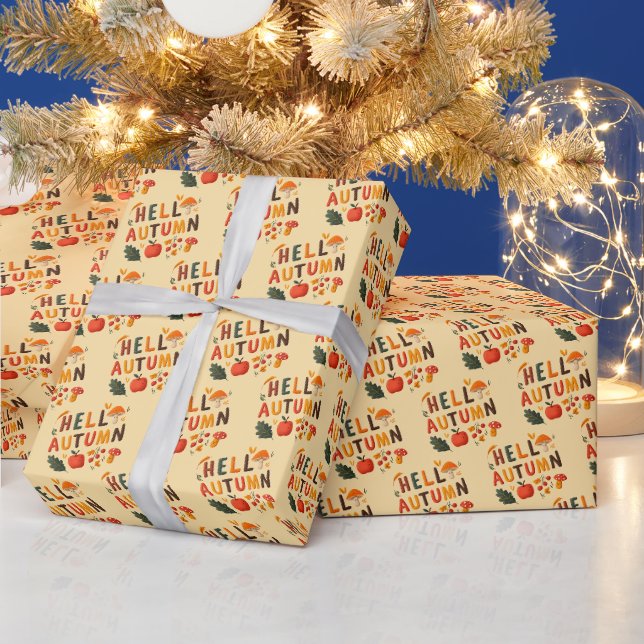 Papier cadeau de Thanksgiving d'automne festif (Vacances)
