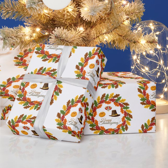 Papier cadeau de Thanksgiving pour la célébration  (Vacances)