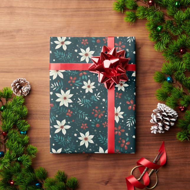 Papier cadeau de vacances Snowflake moderne (Cadeau de vacances)
