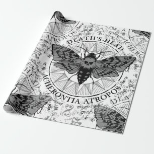 Papier Cadeau décès tête moth