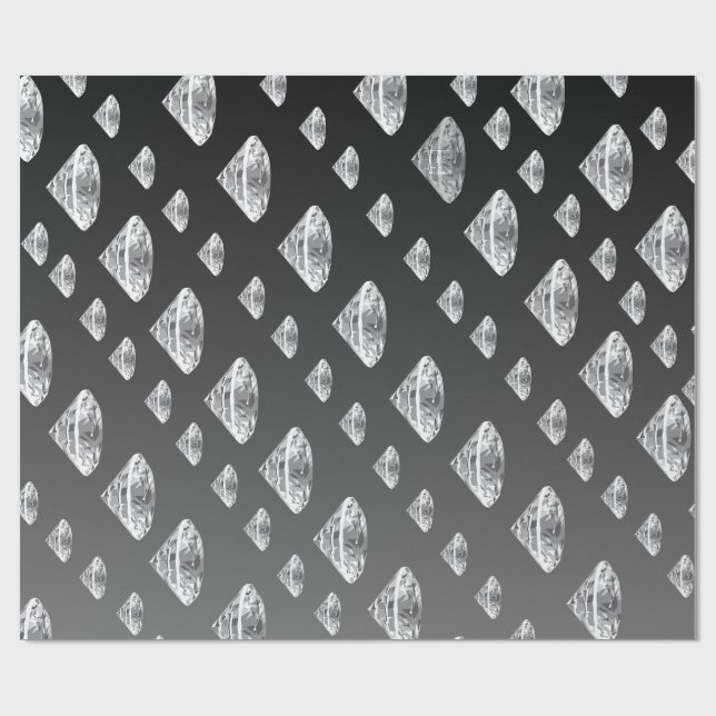 Papier Cadeau Déchets de diamants | Luxueux Mariage (Plat)