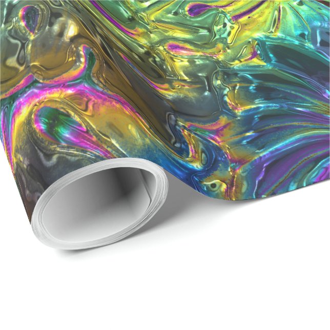 Papier Cadeau Décor à fleurs 91 (Coin rond)