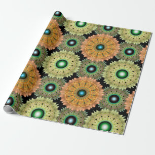 Papier Cadeau Décor brillant jaune frileux