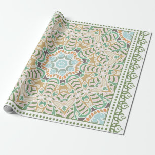 Papier Cadeau Décor coloré sur arrière - plan blanc,