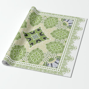 Papier Cadeau Décor coloré sur arrière - plan blanc,