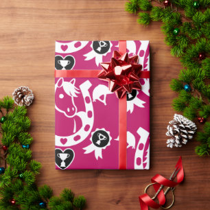 Papier Cadeau Décor de la maison de pony Dressage