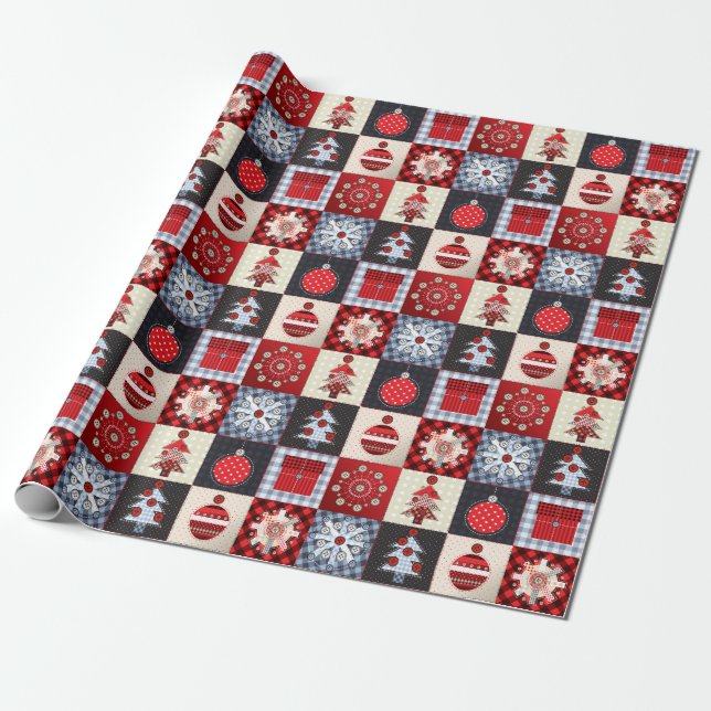Papier Cadeau Décor de Noël (Déroulé)