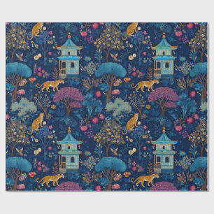 Papier Cadeau Décoratif Chinoiserie Animaux