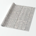 Papier Cadeau Décoratif en bois blanc chic minable de ferme<br><div class="desc">papier d'emballage fait sur commande</div>