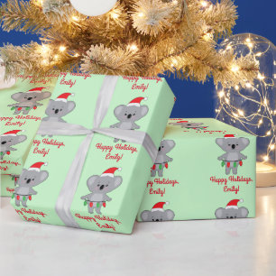 Papier Cadeau Décoration de l'ours de Koala pour Noël Personna
