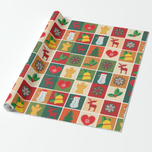Papier Cadeau Décoration de Noël