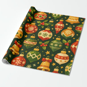 Papier Cadeau Décorations de Noël