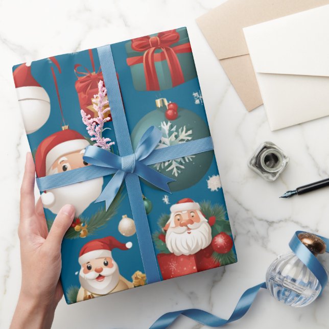 Papier Cadeau Décorations de Noël modernes (Cadeaux)