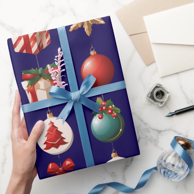 Papier Cadeau Décorations de Noël modernes (Cadeaux)