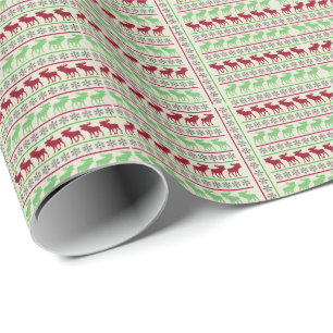 PAPIER CADEAU DÉCORATIONS DE NOËL RENNE