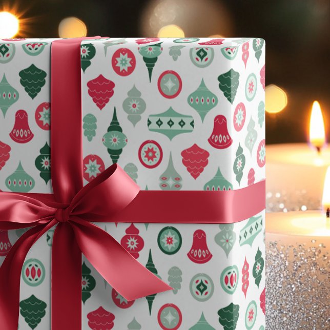 Papier Cadeau Décorations de Noël Rétro Modernes (Créateur téléchargé)