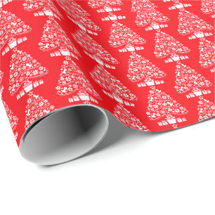 Papier Cadeau Décorations de Noël traditionnelles scandinaves