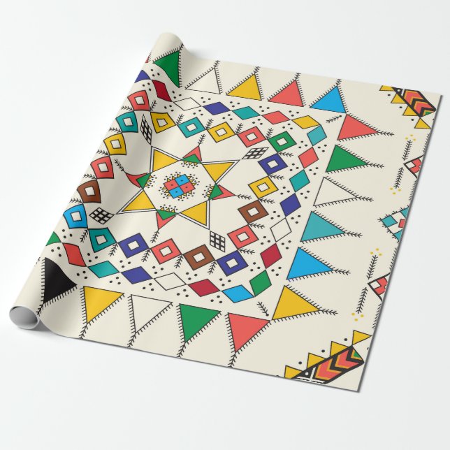 Papier Cadeau Decorative geometric repeating pattern inspired by (Déroulé)