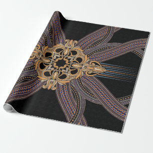 Papier Cadeau Décoré de motifs élégants et luxueux. Roc