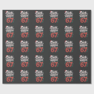 Papier Cadeau Décorez les salles avec 6 7 Noël drôle Six Sept 