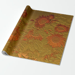Papier Cadeau Découpage Conception de l'art floral Orange de to